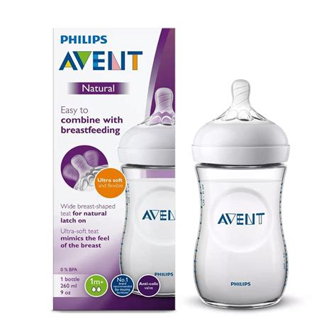 Philips Avent Natural Response 3.0 Baby Bottle 260ml Single .